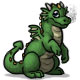 Mushu the Green Baby Dragon